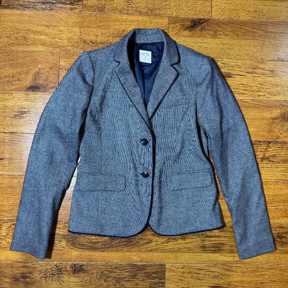 GAP Academy Blazer - Navy Uniform Blue - Wool Tweed like - Size 2